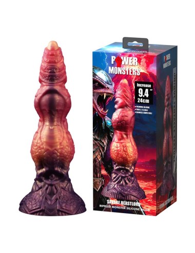 POWER MONSTERS - SAVAGE BEASTLORD TRICOLOR FANTASY DILDO IN SILICONE 24 CM Ø 5 CM