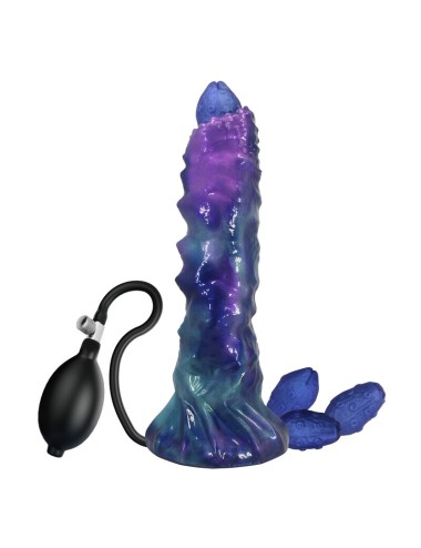 POWER MONSTERS - DUSKWALKER SENTINEL TRICOLOR DILDO GONFIABILE IN SILICONE FANTASY 23 CM Ø 5 CM