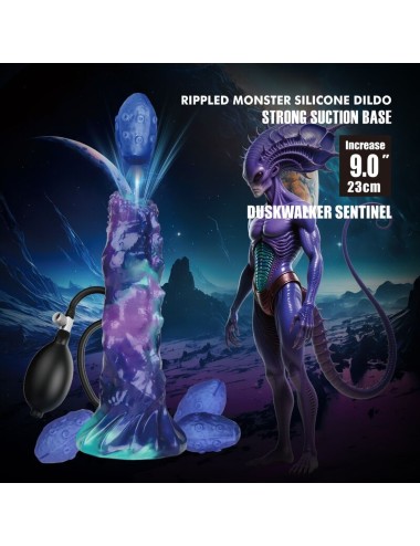 POWER MONSTERS - DUSKWALKER SENTINEL TRICOLOR DILDO GONFIABILE IN SILICONE FANTASY 23 CM Ø 5 CM