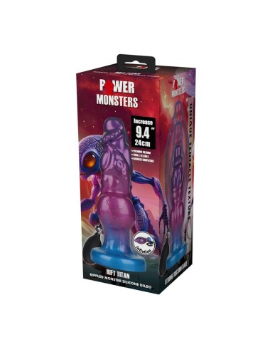 POWER MONSTERS - RIFT TITAN BICOLORE DILDO GONFIABILE IN SILICONE FANTASY 24 CM Ø 5 CM