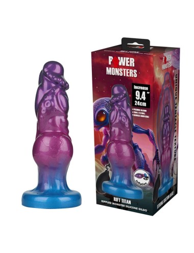 POWER MONSTERS - RIFT TITAN BICOLORE DILDO GONFIABILE IN SILICONE FANTASY 24 CM Ø 5 CM