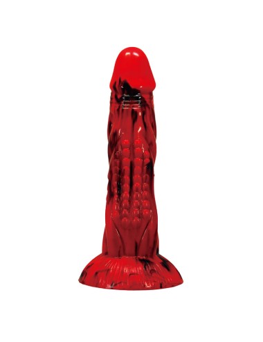 POWER MONSTERS - DILDO FANTASY MINOTAURO CON VENTOSA 21 CM Ø 5 CM ROSSO E NERO