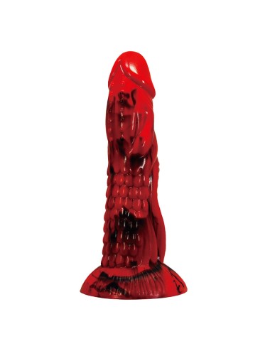 POWER MONSTERS - DILDO FANTASY MINOTAURO CON VENTOSA 21 CM Ø 5 CM ROSSO E NERO