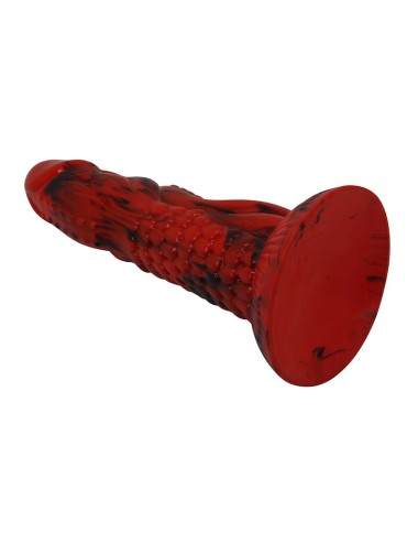 POWER MONSTERS - DILDO FANTASY MINOTAURO CON VENTOSA 21 CM Ø 5 CM ROSSO E NERO