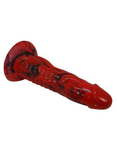 POWER MONSTERS - DILDO FANTASY MINOTAURO CON VENTOSA 21 CM Ø 5 CM ROSSO E NERO