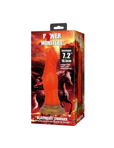 POWER MONSTERS - BLAZEHEART CHARGER FANTASY DILDO IN SILICONE 18