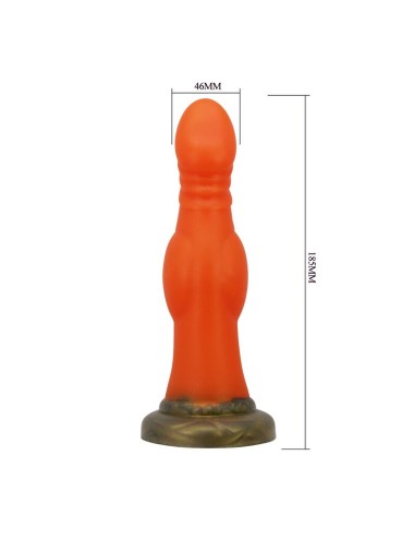 POWER MONSTERS - BLAZEHEART CHARGER FANTASY DILDO IN SILICONE 18,5 CM Ø 4,5 CM