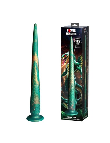 POWER MONSTERS - WILDWYRM TAIL BICOLORE FANTASY DILDO IN SILICONE 47 CM Ø 4 CM