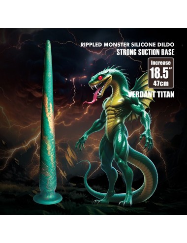 POWER MONSTERS - WILDWYRM TAIL BICOLORE FANTASY DILDO IN SILICONE 47 CM Ø 4 CM