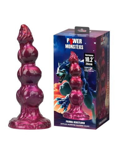 POWER MONSTERS - PRIMAL BEASTLORD DILDO IN SILICONE ROSA TRASLUCIDO FANTASY 26 CM Ø 5 CM