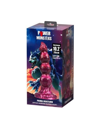 POWER MONSTERS - PRIMAL BEASTLORD DILDO IN SILICONE ROSA TRASLUCIDO FANTASY 26 CM Ø 5 CM