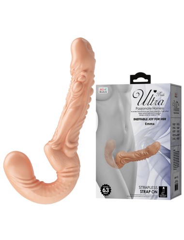 BAILE - EMMA STRAP-ON CARNE CON DOPPIA PENETRAZIONE TESTURIZZATA