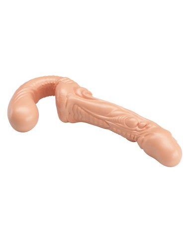 BAILE - EMMA STRAP-ON CARNE CON DOPPIA PENETRAZIONE TESTURIZZATA
