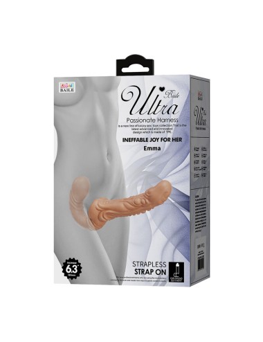 BAILE - EMMA STRAP-ON CARNE CON DOPPIA PENETRAZIONE TESTURIZZATA
