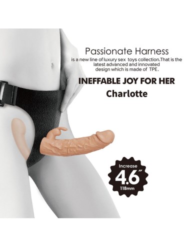 BAILE - CHARLOTTE HOLLOW DOPPIA PENETRAZIONE STRAP-ON FLESH