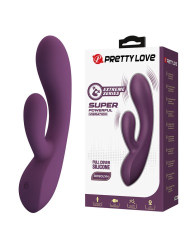 PRETTY LOVE - VIBRATORE A FORMA DI CONIGLIO RICARICABILE ROSOLYN CON 10 FUNZIONI