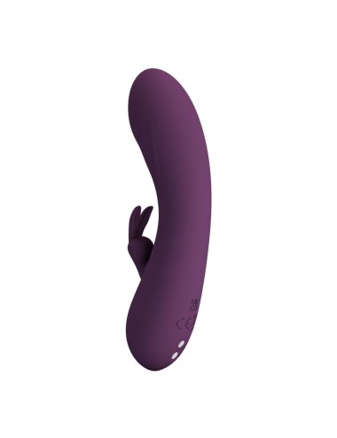 PRETTY LOVE - VIBRATORE A FORMA DI CONIGLIO RICARICABILE LANDYN, 10 FUNZIONI, VIOLA