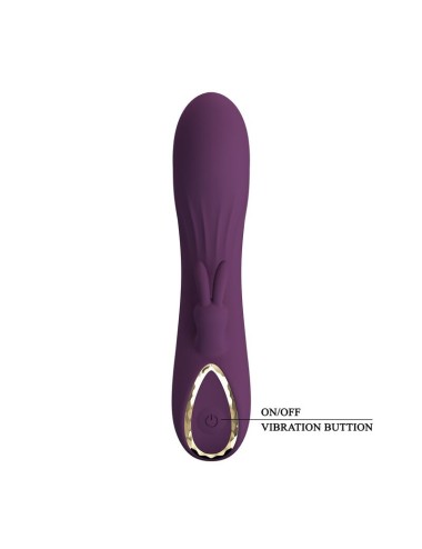 PRETTY LOVE - VIBRATORE A FORMA DI CONIGLIO RICARICABILE LANDYN, 10 FUNZIONI, VIOLA