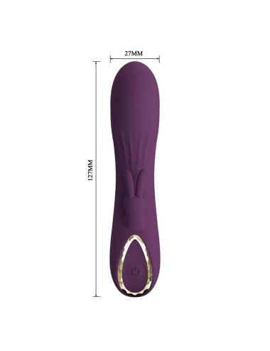 PRETTY LOVE - VIBRATORE A FORMA DI CONIGLIO RICARICABILE LANDYN, 10 FUNZIONI, VIOLA