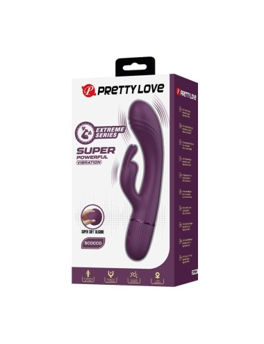 PRETTY LOVE - ROCCO VIBRATORE A FORMA DI CONIGLIO RICARICABILE 10 FUNZIONI VIOLA
