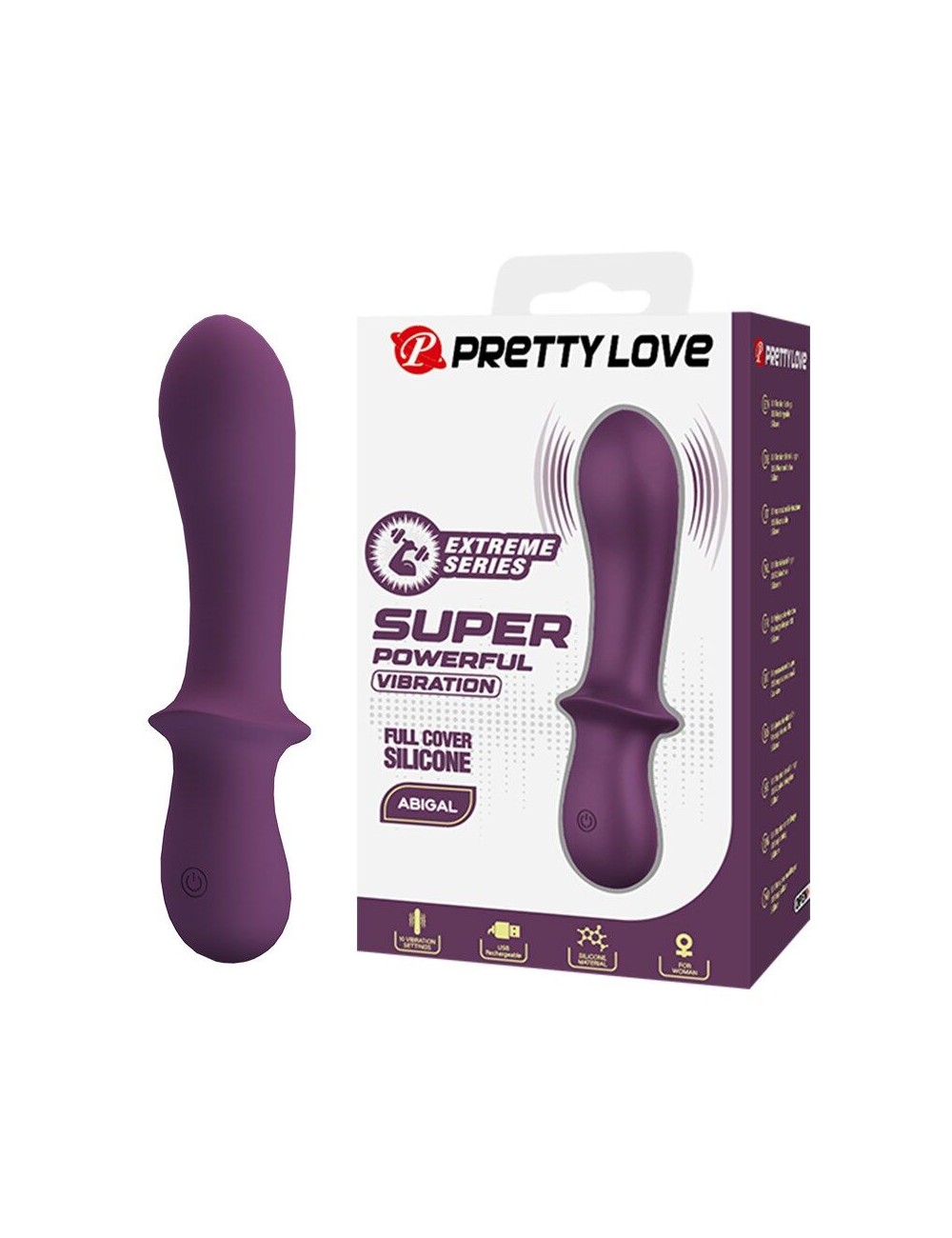 PRETTY LOVE - VIBRATORE RICARICABILE ABIGAIL 10 FUNZIONI VIOLA