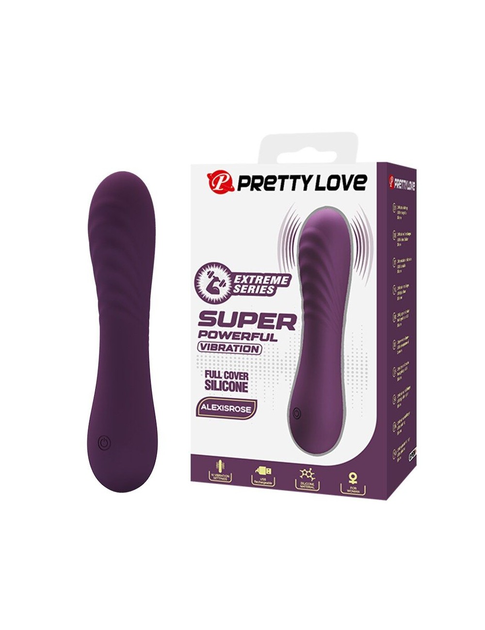 PRETTY LOVE - VIBRATORE RICARICABILE ALEXISROSE 10 FUNZIONI VIOLA