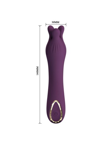 PRETTY LOVE - VIBRATORE RICARICABILE LUNAO 10 FUNZIONI VIOLA
