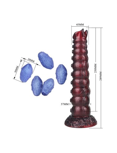 POWER MONSTERS - VOIDCLAW BRUTE DILDO GONFIABILE IN SILICONE BICOLORE FANTASY 29 CM Ø 5.7 CM