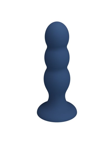 MR PLAY - PLUG ANALE CON SFERE METALLICHE E VENTOSA BLU