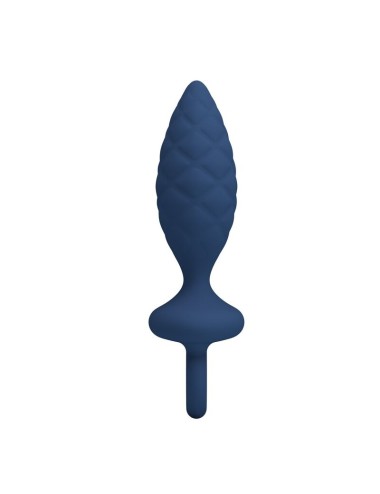 MR PLAY - PLUG ANALE TESTURIZZATO CON ANELLO BLU L