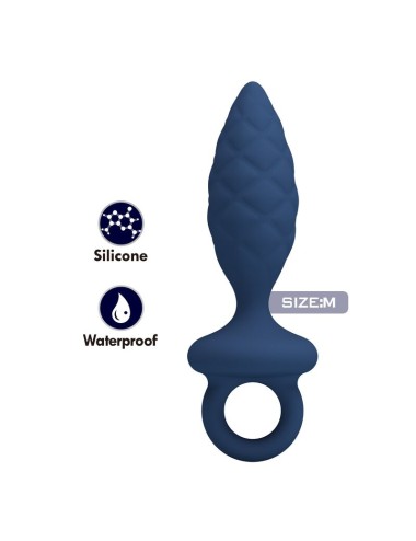 MR PLAY - PLUG ANALE TESTURIZZATO CON ANELLO BLU M