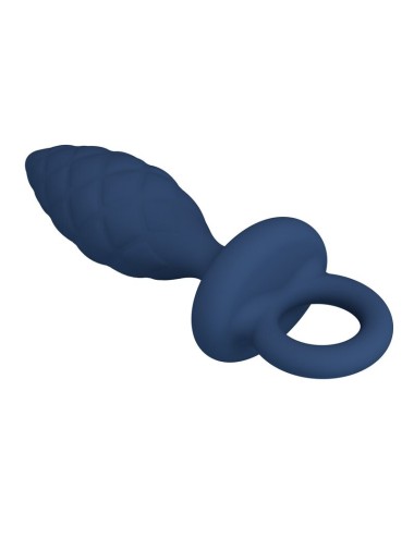MR PLAY - PLUG ANALE TESTURIZZATO CON ANELLO BLU S