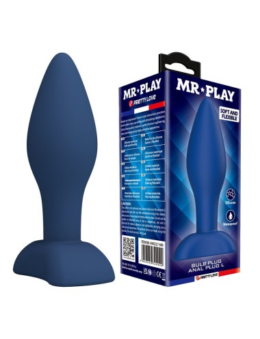MR PLAY - PLUG ANALE CONICO IN SILICONE BLU L