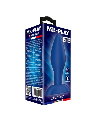 MR PLAY - PLUG ANALE CONICO IN SILICONE BLU L