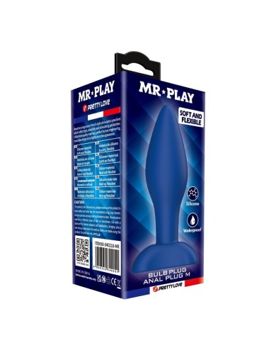 MR PLAY - PLUG ANALE CONICO IN SILICONE BLU M