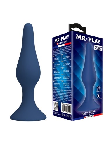 MR PLAY - PLUG ANALE CONICO IN SILICONE BLU XL
