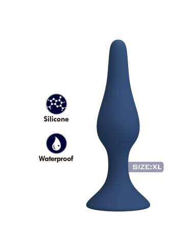 MR PLAY - PLUG ANALE CONICO IN SILICONE BLU XL
