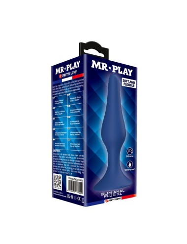 MR PLAY - PLUG ANALE CONICO IN SILICONE BLU XL
