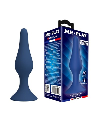 MR PLAY - PLUG ANALE SLIM IN SILICONE BLU L
