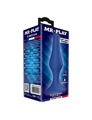 MR PLAY - PLUG ANALE SLIM IN SILICONE BLU L