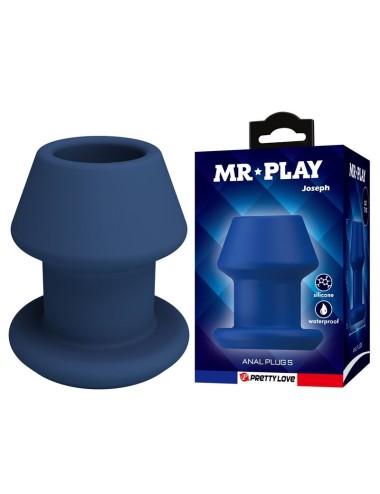 MR PLAY - JACK BLUE PLUG ANALE CAVO IN SILICONE TAGLIA S