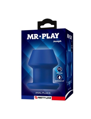 MR PLAY - JACK BLUE PLUG ANALE CAVO IN SILICONE TAGLIA S
