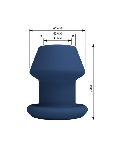 MR PLAY - JACK BLUE PLUG ANALE CAVO IN SILICONE TAGLIA S