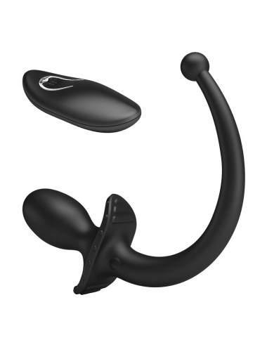 MR PLAY - VIBRATORE ANALE E PERINEO CON TELECOMANDO WIRELESS, NERO