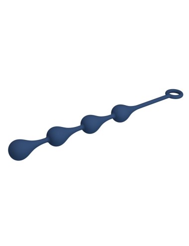 MR PLAY - PERLE ANALI IN SILICONE BLU TAGLIA M 33 CM