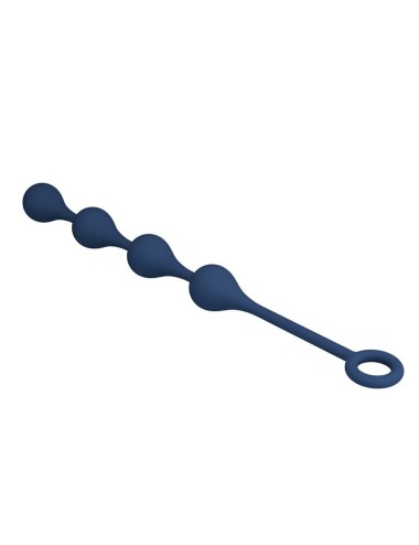 MR PLAY - PERLE ANALI IN SILICONE BLU TAGLIA M 33 CM