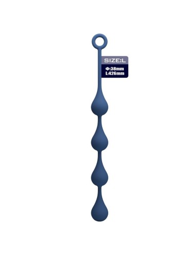 MR PLAY - PERLE ANALI IN SILICONE BLU TAGLIA L 42