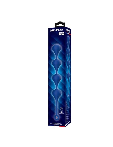 MR PLAY - PERLE ANALI IN SILICONE BLU TAGLIA L 42
