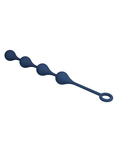 MR PLAY - PERLE ANALI IN SILICONE BLU TAGLIA L 42,6 CM