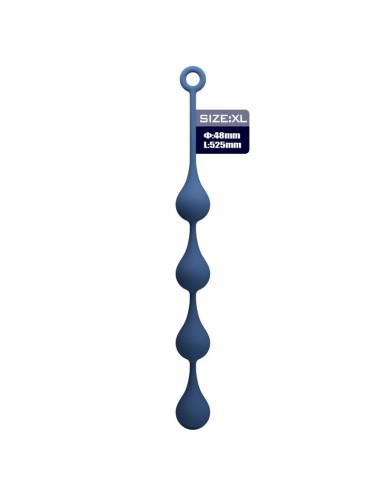 MR PLAY - PERLE ANALI IN SILICONE BLU TAGLIA XL 52